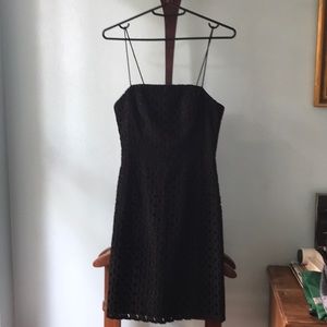 Banana republic Black eyelet dress O petite